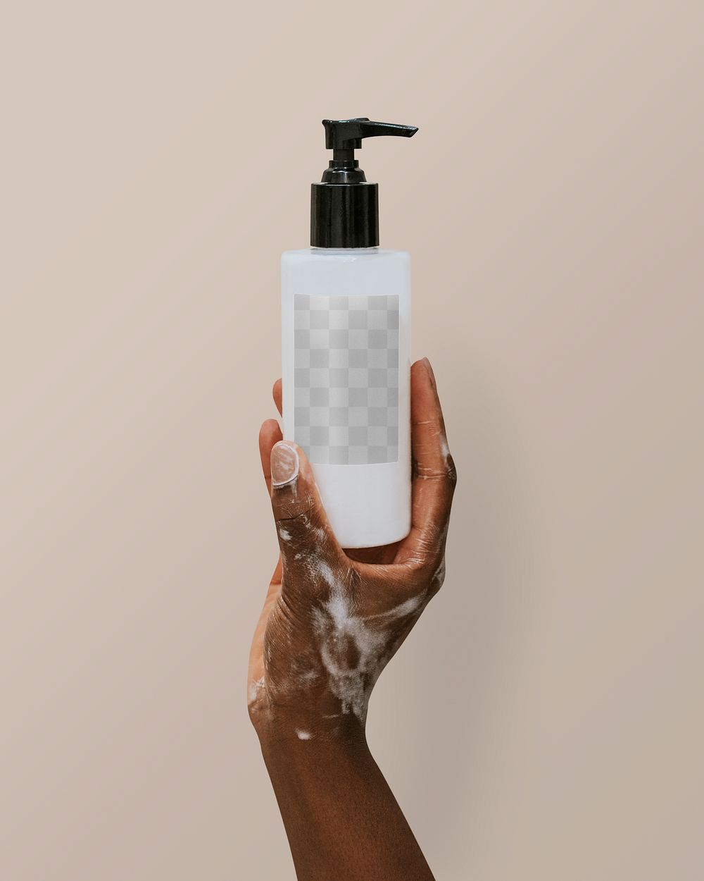 Shower cream png bottle mockup, health & wellness, transparent design