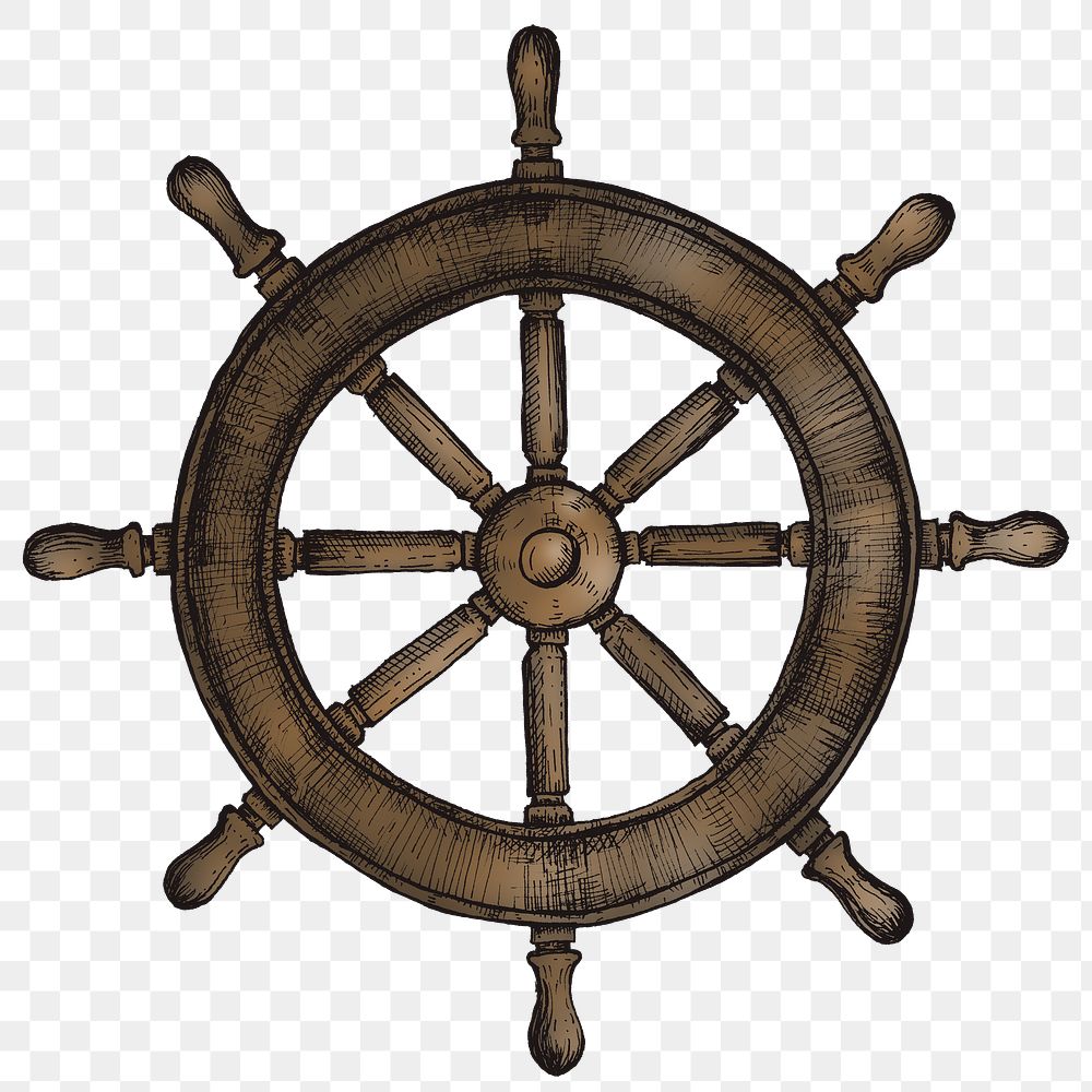 Colorful ship wheel isolate png transparent 