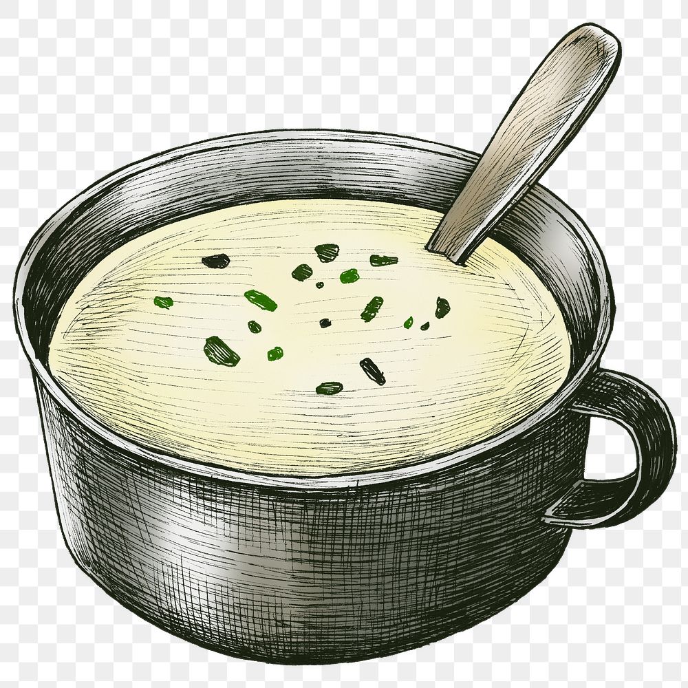 Грибной суп рисунок