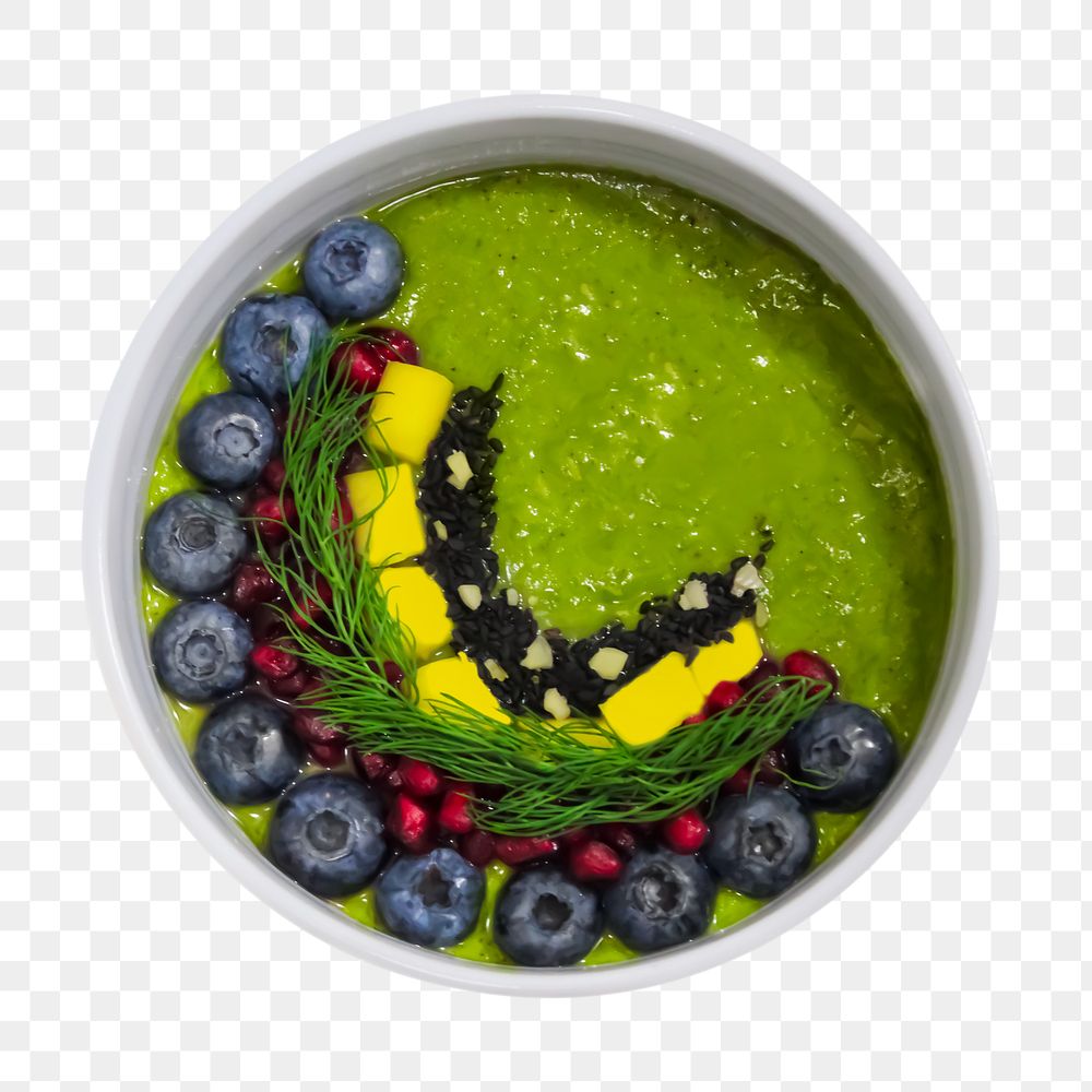 Png smoothie bowl sticker, food photography, transparent background