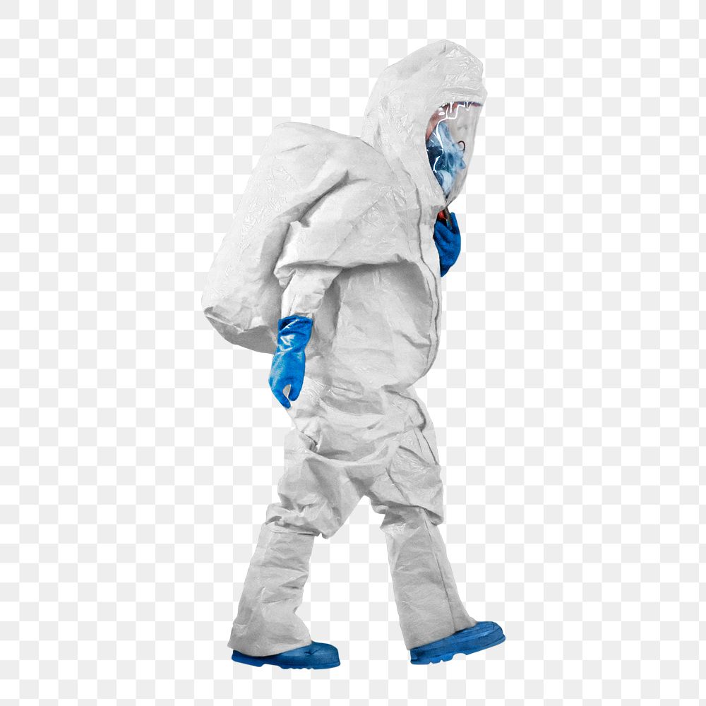 Safety working png sticker, PPE suit image on transparent background