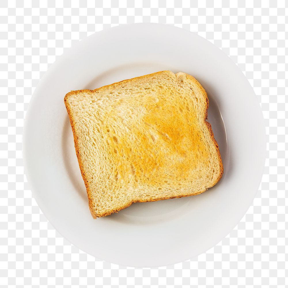 Png toasted bread sticker, food photography, transparent background