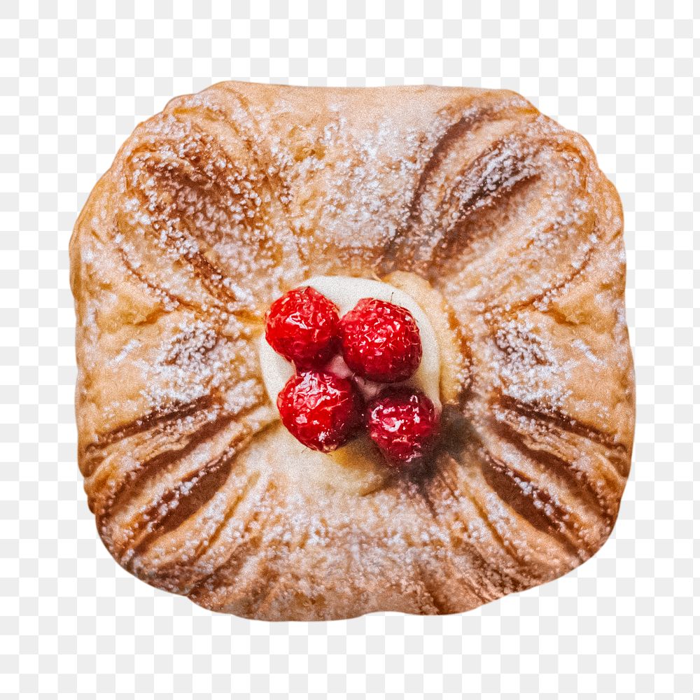 Png Danish pastry bread sticker, food photography, transparent background