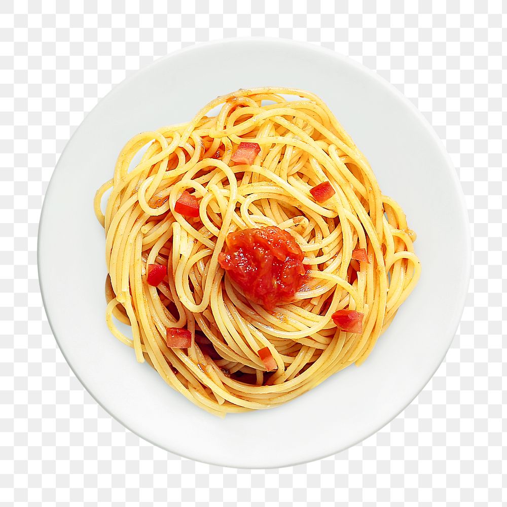 Png spaghetti sticker, food photography, transparent background