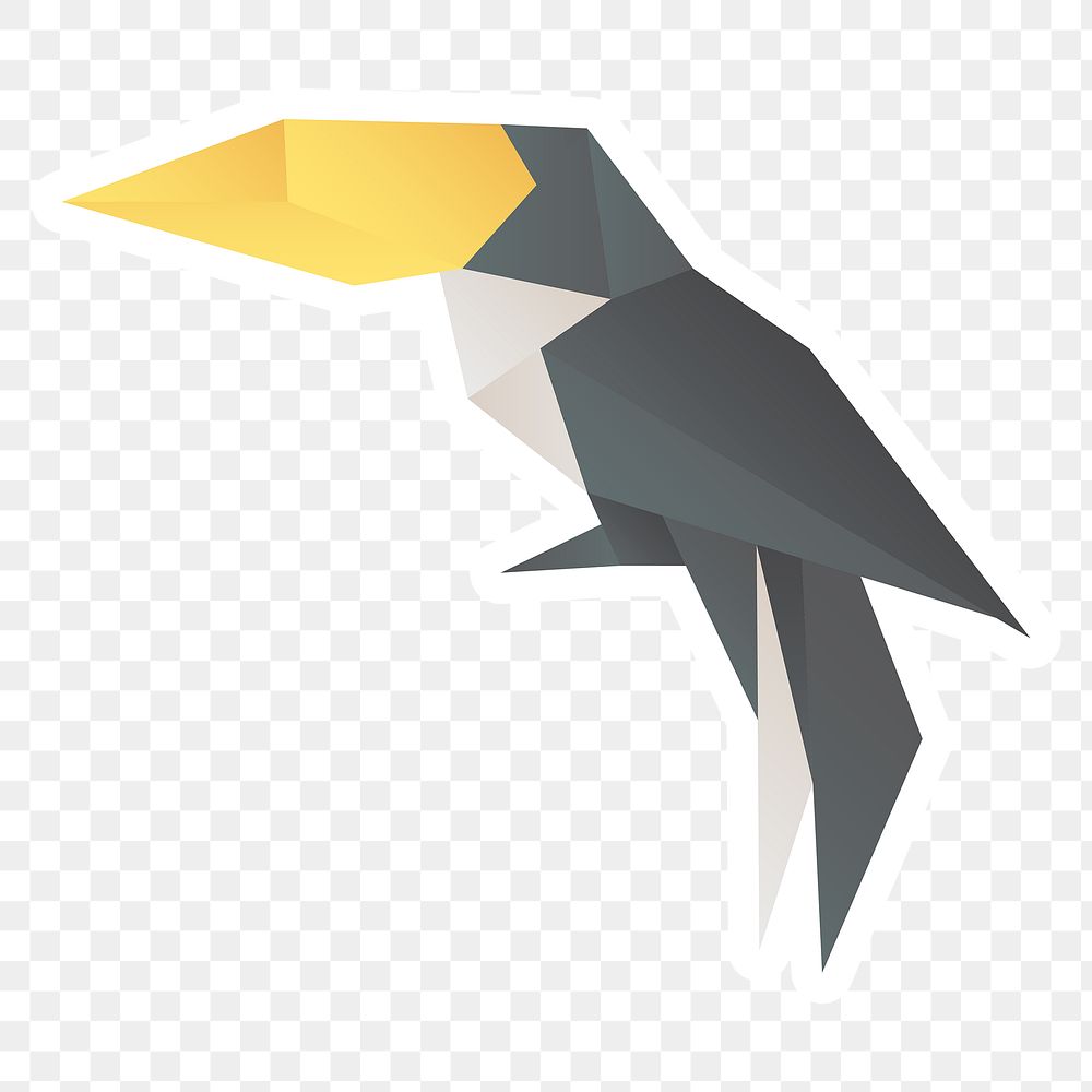 Sticker paper craft toucan png cut out