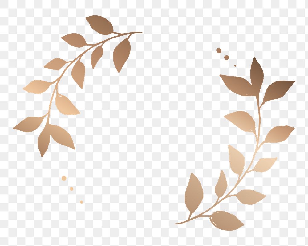 Golden laurel png fame, circle shape, luxury design