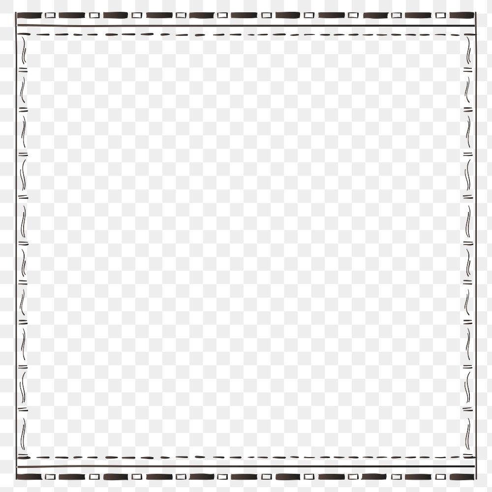 PNG ethnic border frame on transparent background