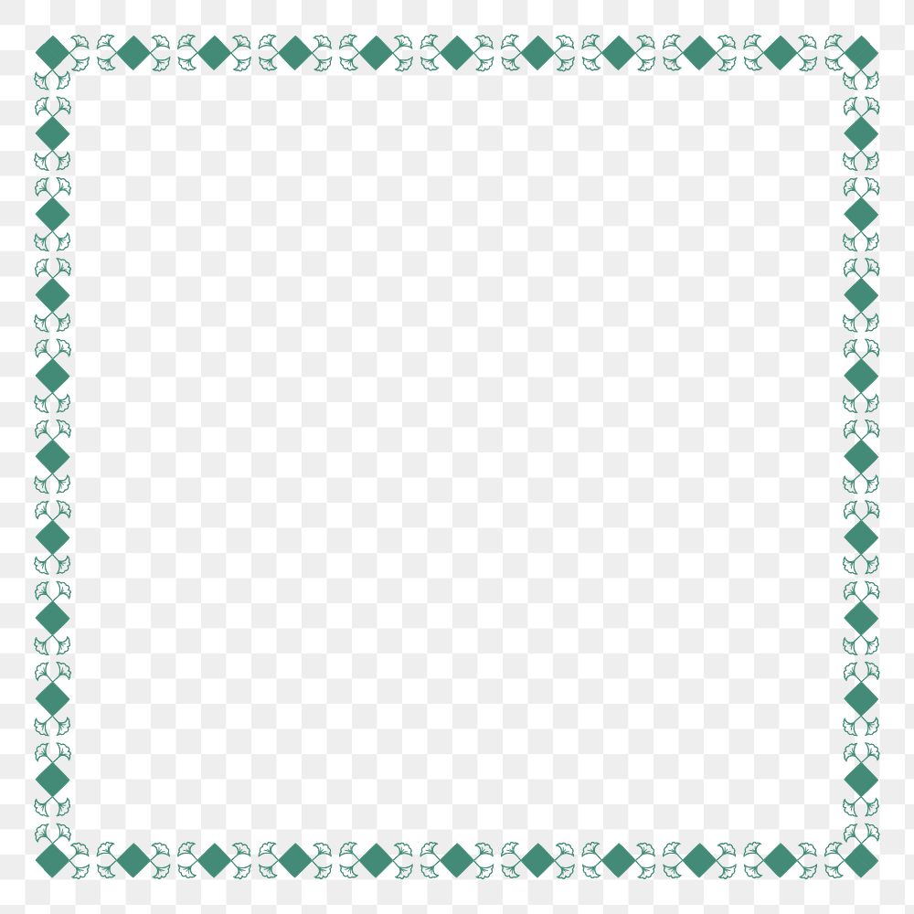 Green ornamental frame design element | Free PNG - rawpixel