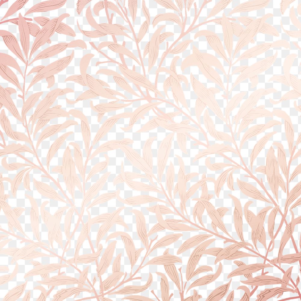 Pink pattern png background, vintage botanical transparent design