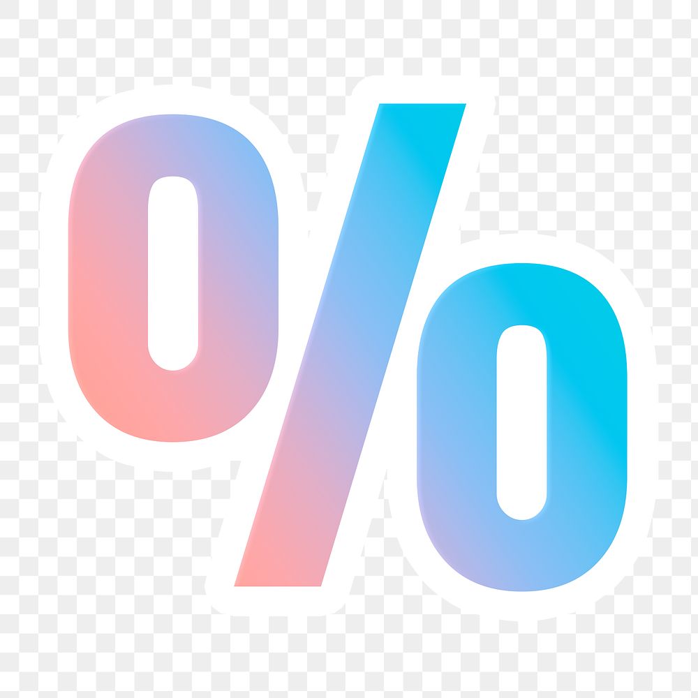 Png gradient percent sign icon