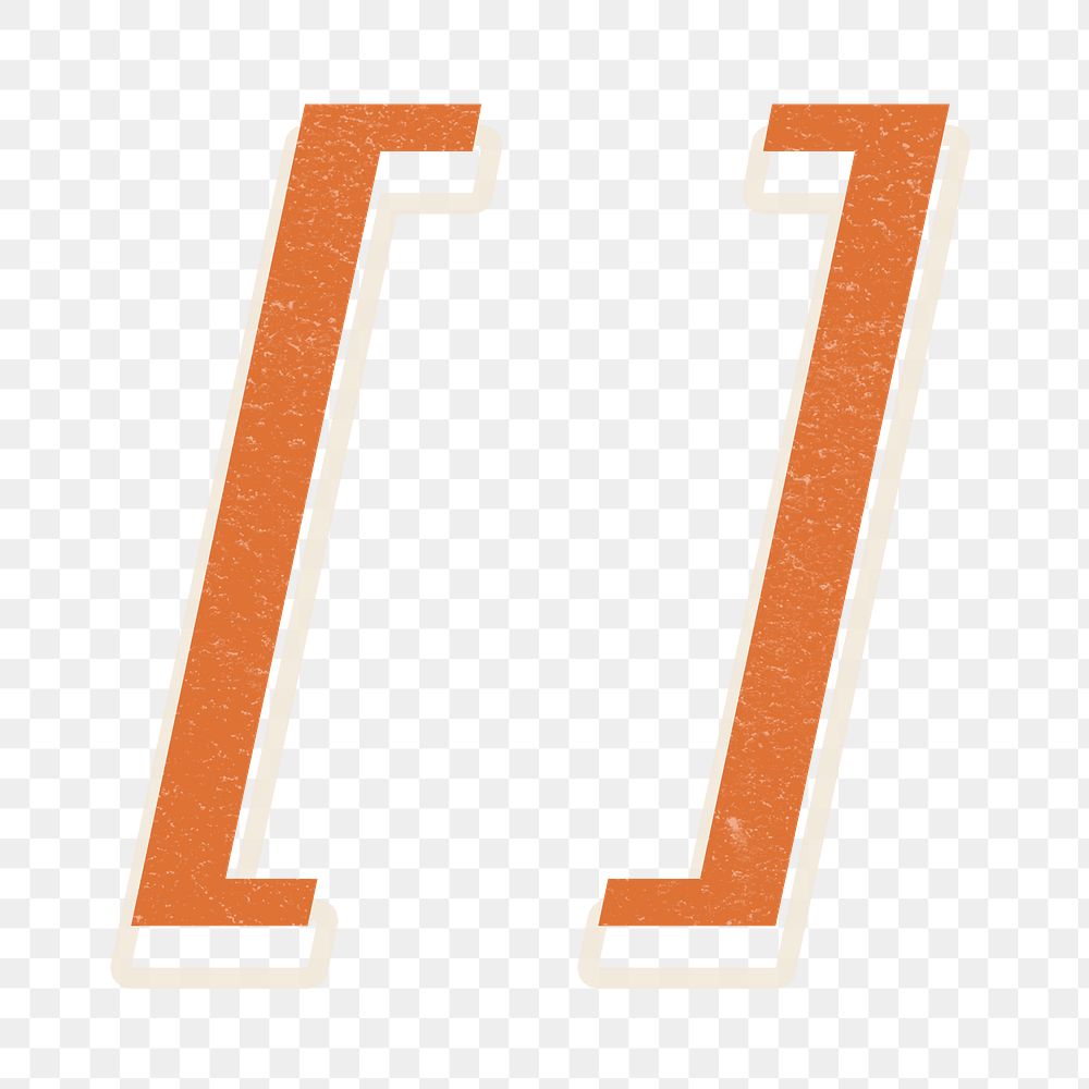 Brackets sign png typography font Free PNG Sticker rawpixel