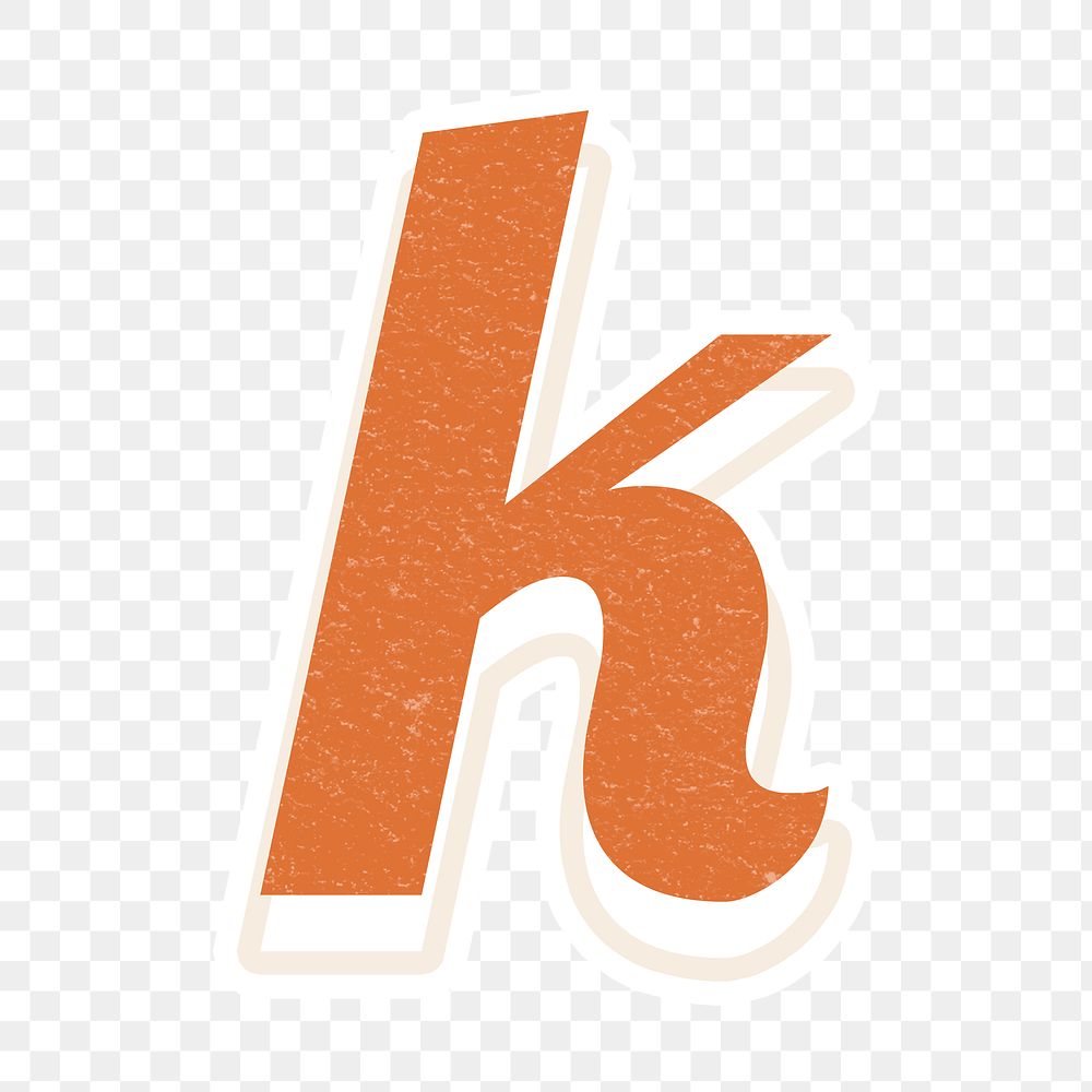 Retro letter K bold typography