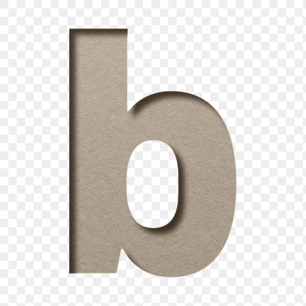 Letter cutout b lowercase png typography