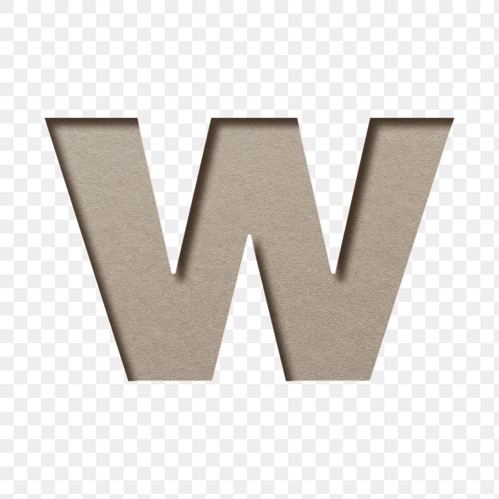 Letter cutout w lowercase png | Free PNG Sticker - rawpixel