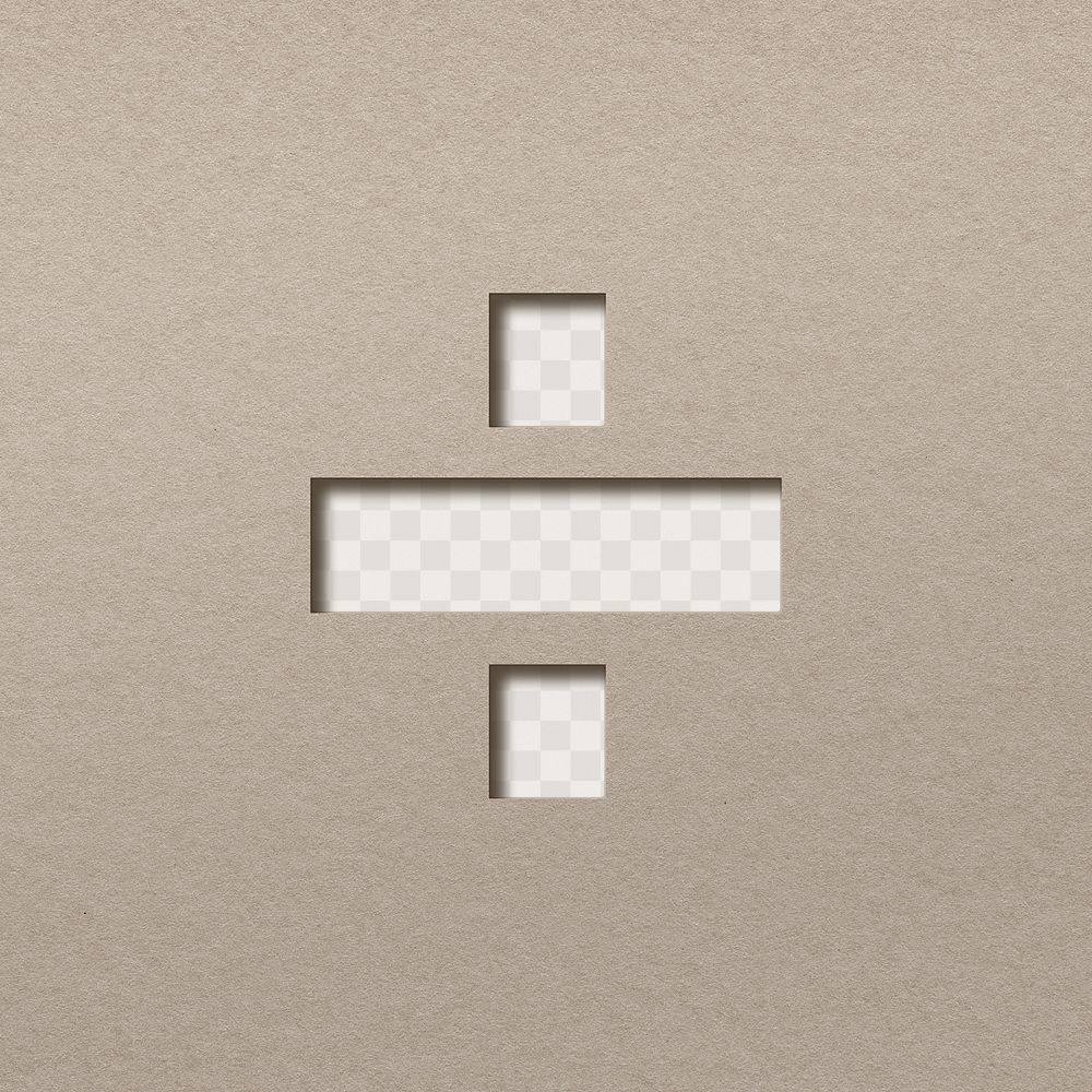 Division png paper cut symbol