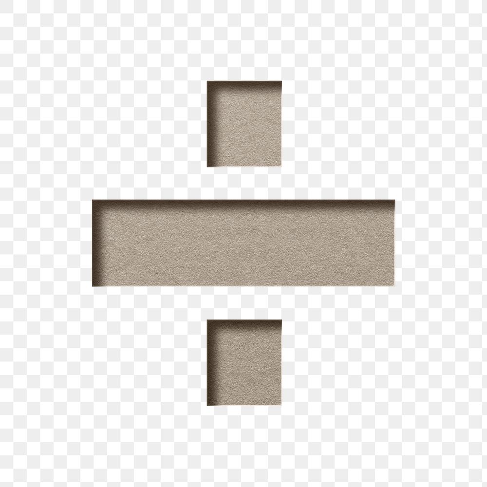 Division png paper cut symbol