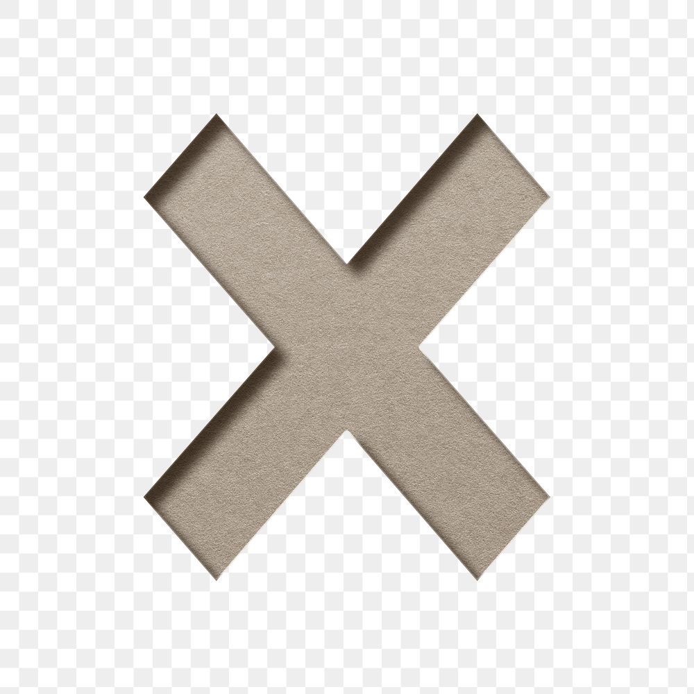 Symbol multiplication sign png paper cut symbol
