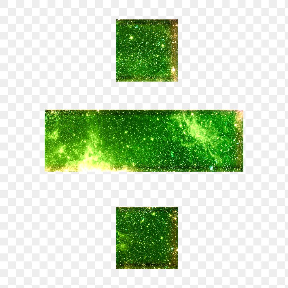 Division sign png stellar effect green symbol