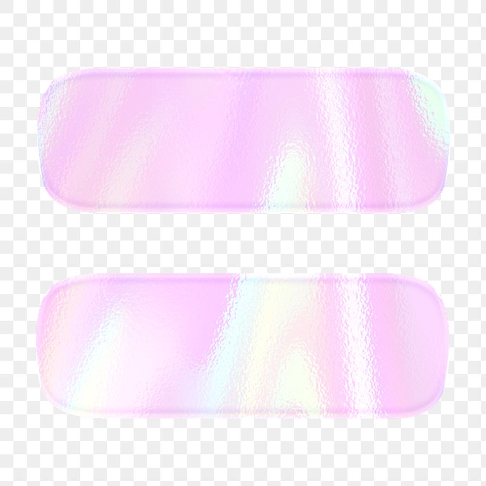 Equals sign sticker png pastel holographic