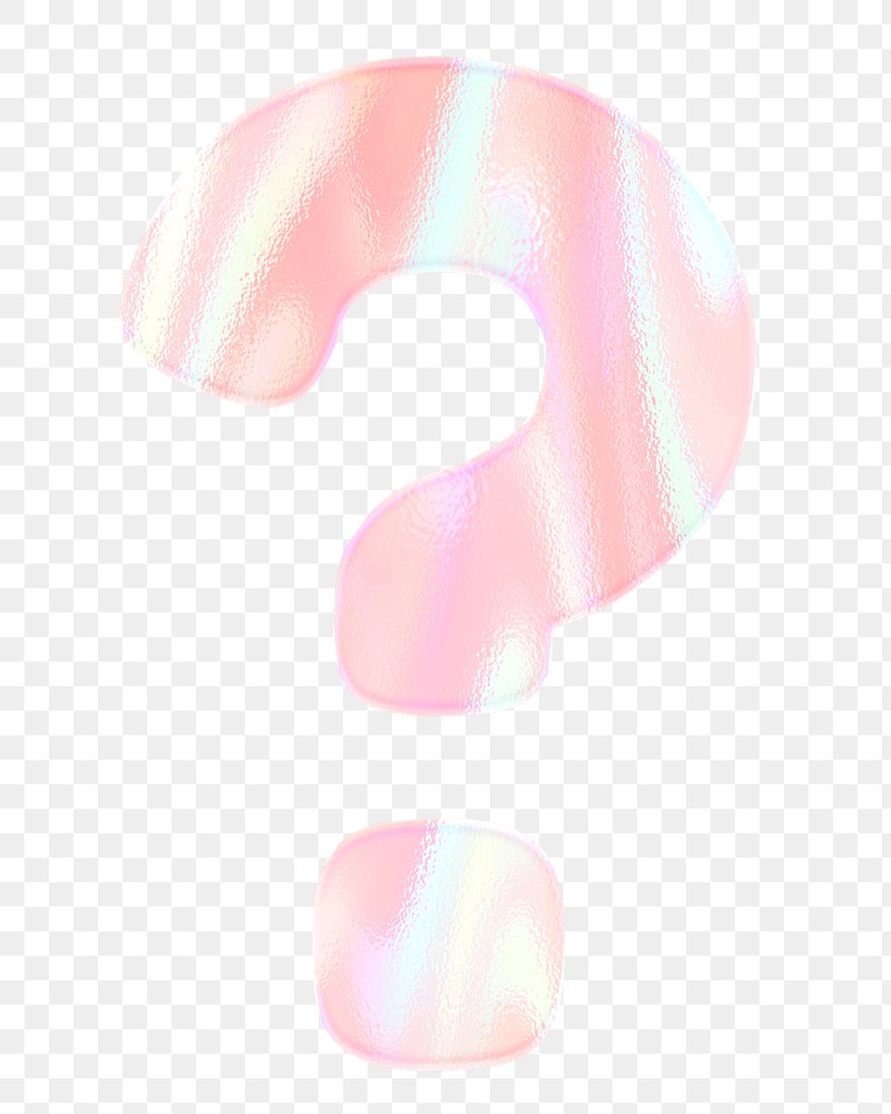 Question mark sign sticker png pastel holographic