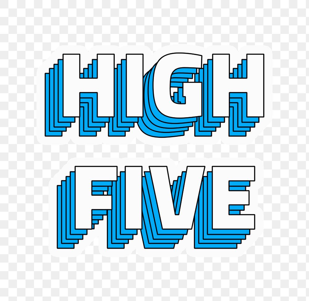 Png sticker multiayered high five | Free PNG Sticker - rawpixel