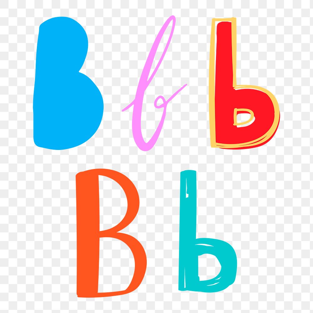 Letter B Hand Drawn Typography | Free PNG Sticker - Rawpixel