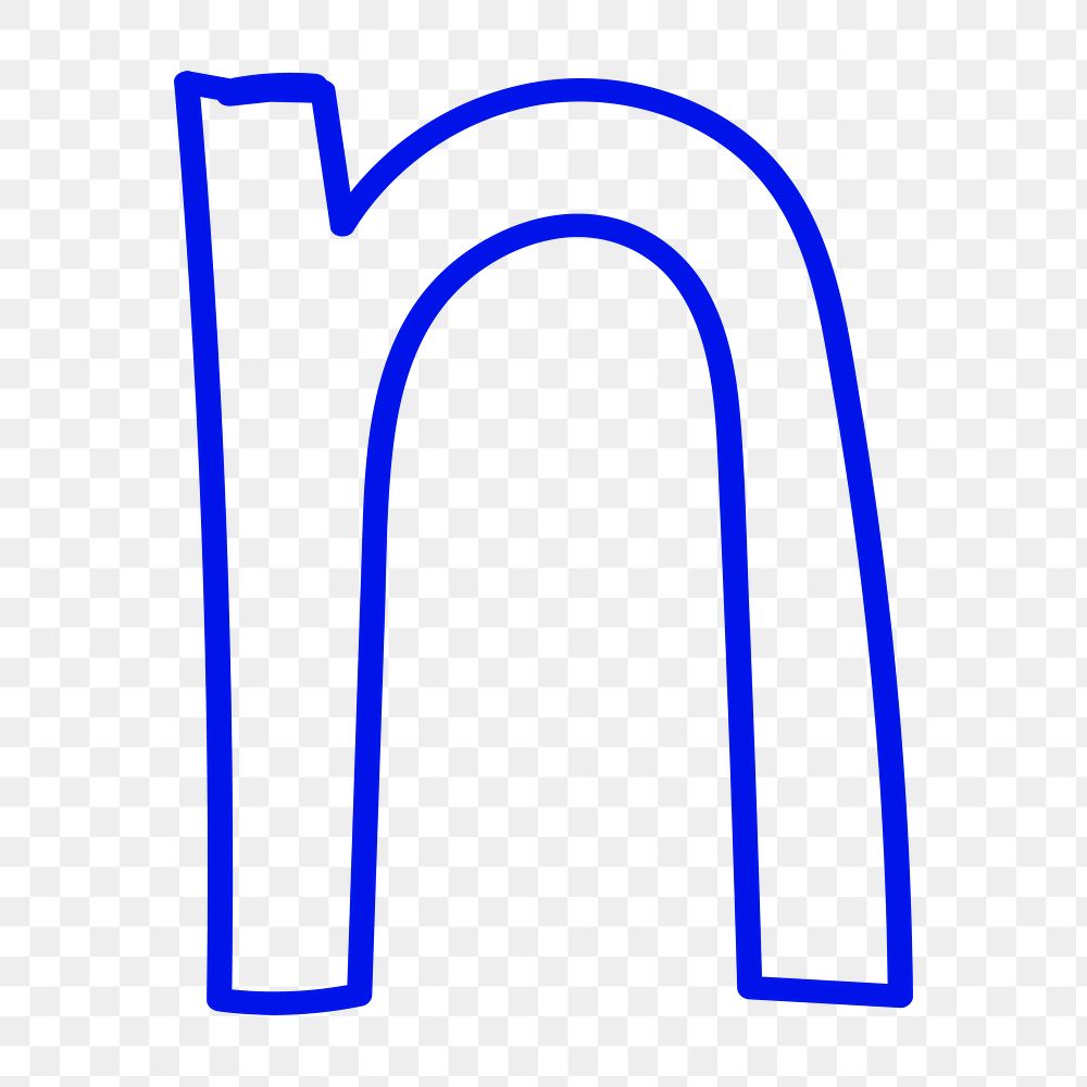 Doodle letter N png typography | Free PNG Sticker - rawpixel