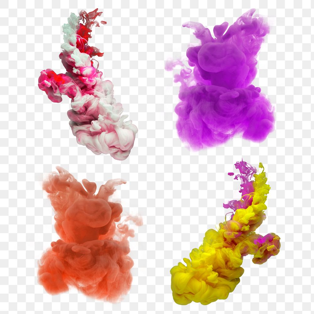 Ink explosions png design space collection