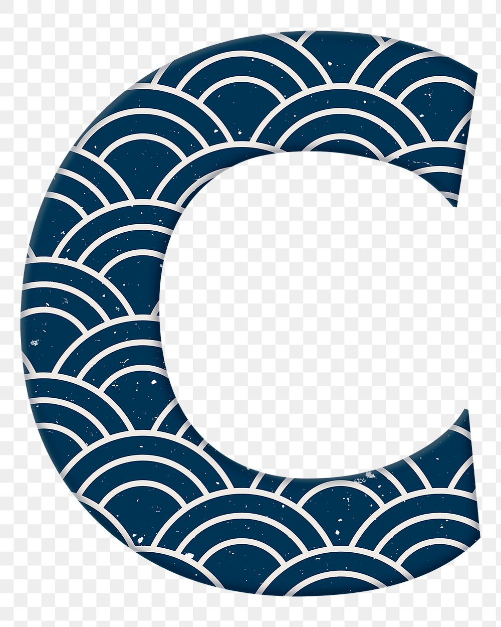 Letter c Seigaiha Japanese png | Free PNG Sticker - rawpixel