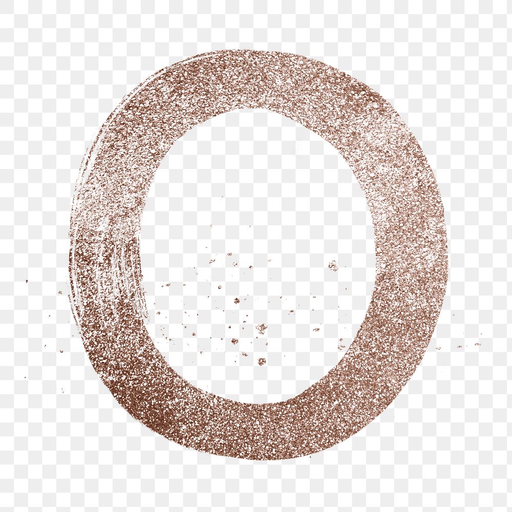 the letter o in glitter