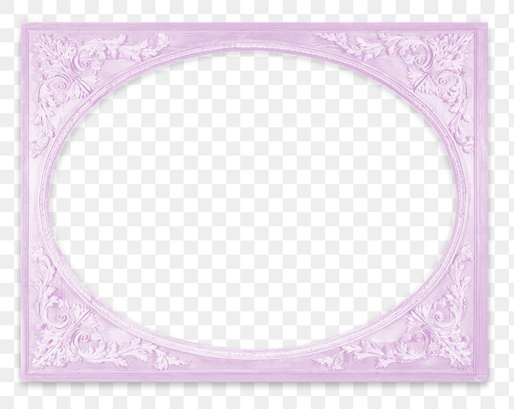 Picture frame mockup PNG sticker in pastel pink