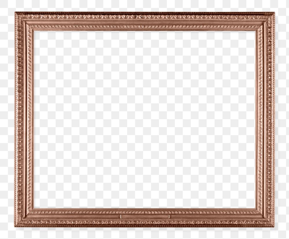 Picture frame mockup PNG sticker, home decor, vintage bronze design