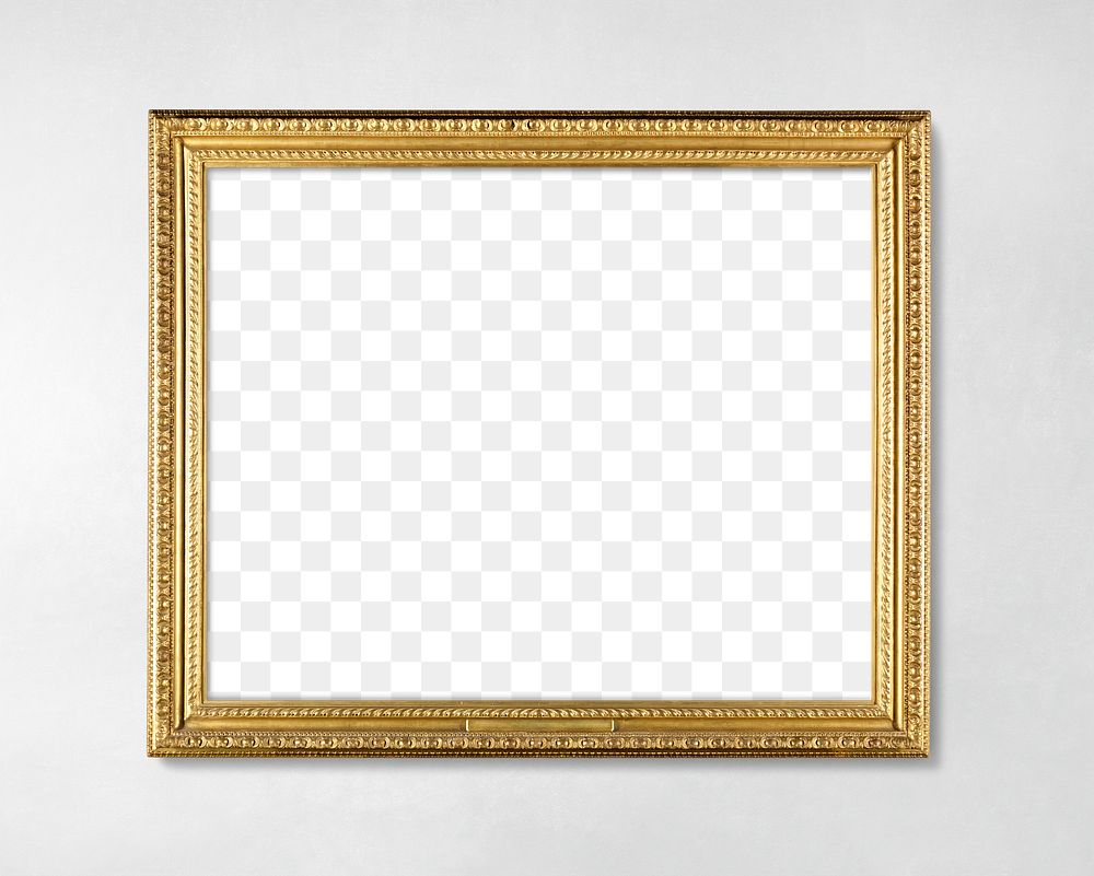 Png gold frame mockup border vintage home decor