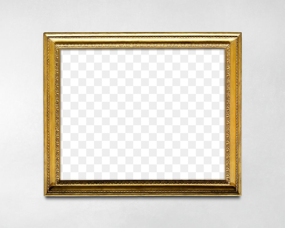 Png gold frame mockup border vintage home decor