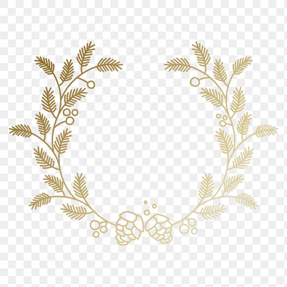 Gold laurel logo png clipart, | Free PNG - rawpixel