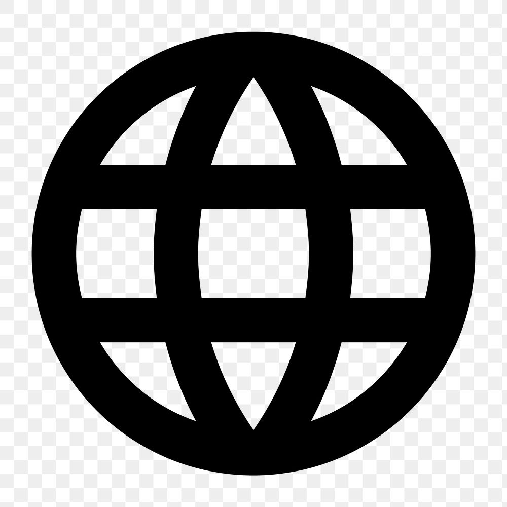 PNG Action icon, Language symbol, globe shape, filled style
