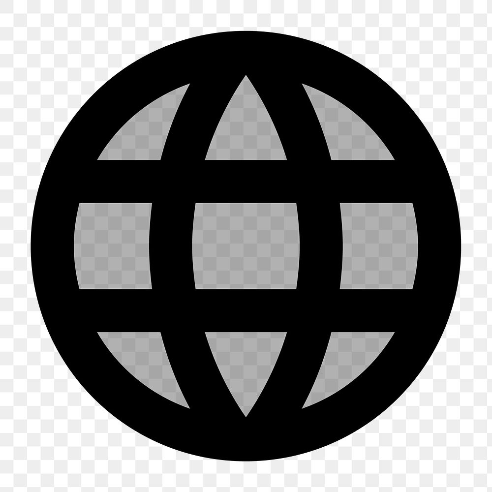 PNG Action icon, Language symbol, globe shape, two tone style