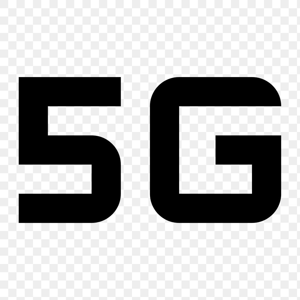PNG 5G, outlined udio & video icon