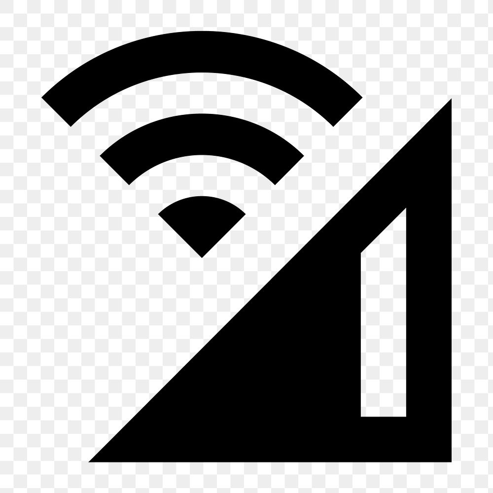 PNG communication icon, Cell Wifi, sharp symbol style