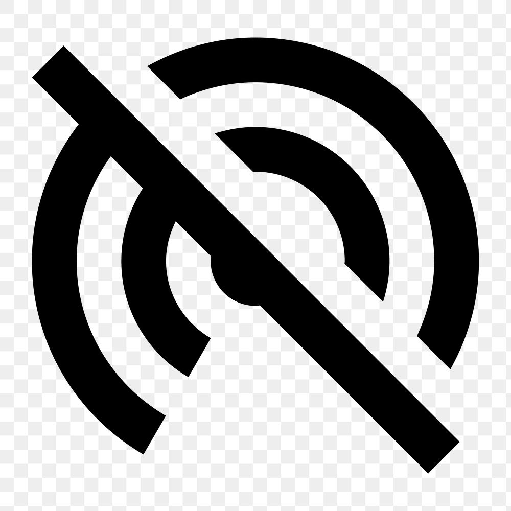 PNG Portable Wifi Off, communication icon, outline style