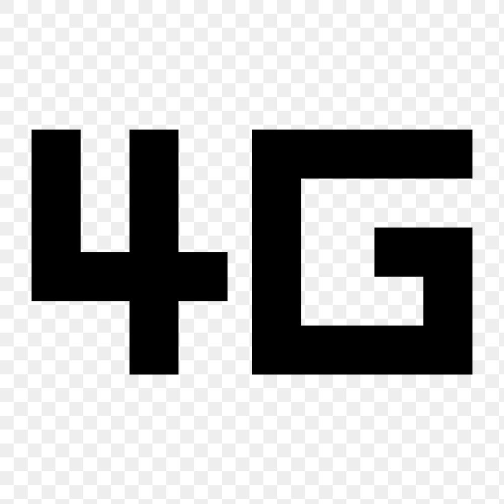 PNG 4G Mobiledata, device icon, sharp symbol style