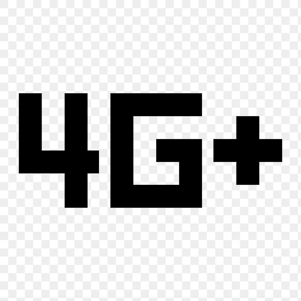 PNG 4G Plus Mobiledata, device icon, sharp symbol style
