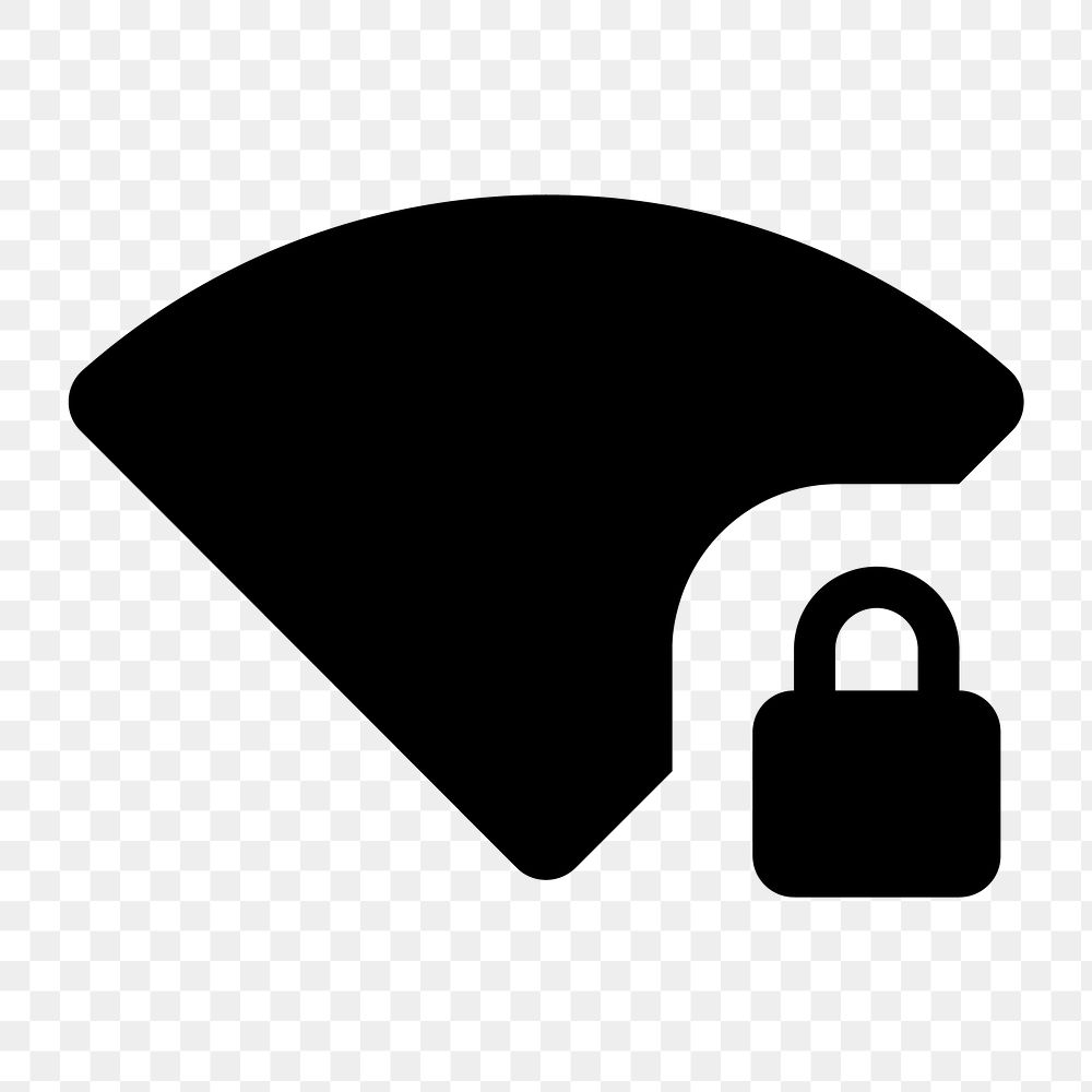 PNG Signal Wifi 4 Bar Lock, device icon, round symbol style