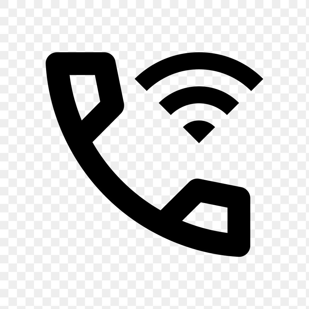 PNG Wifi Calling 3, device icon, outline style