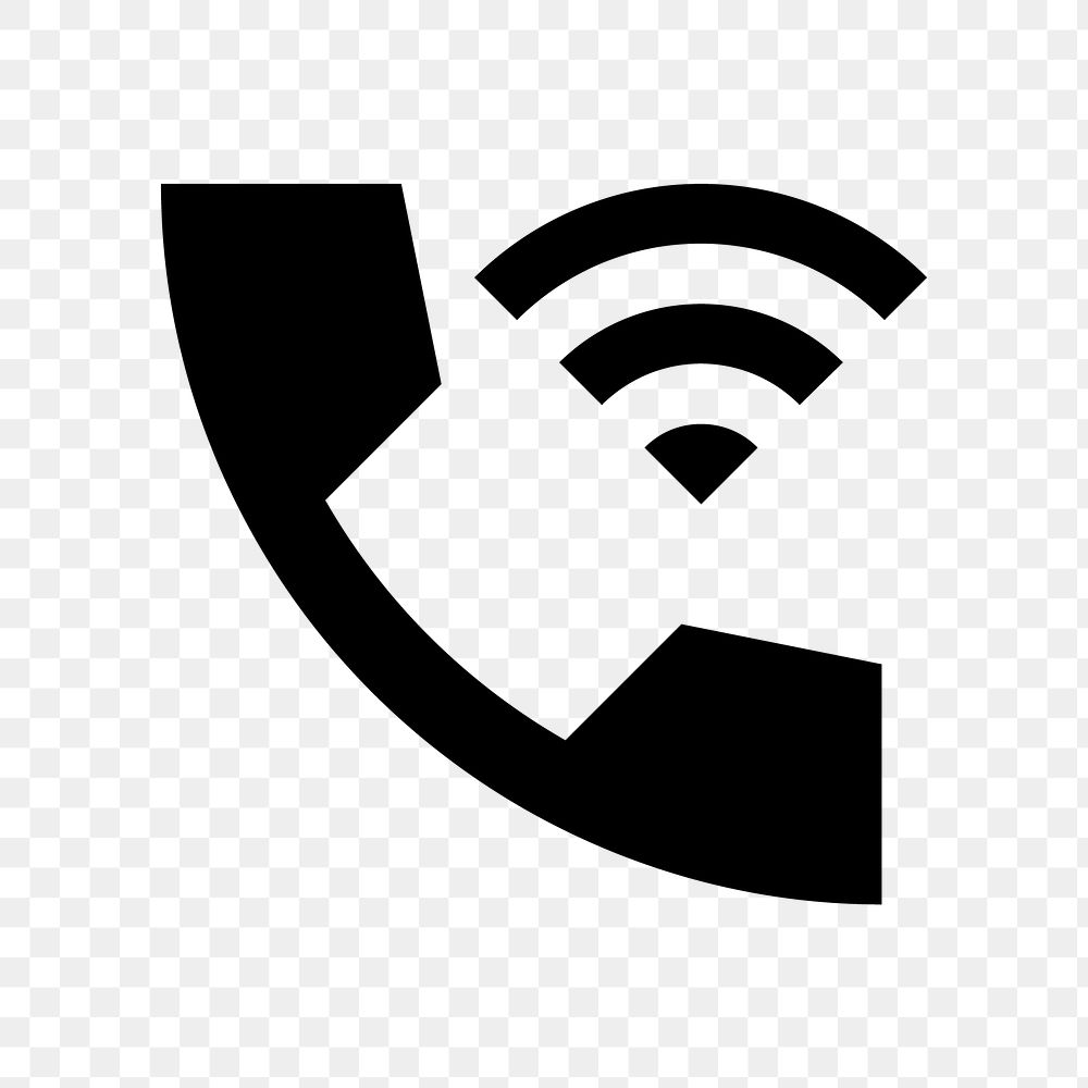 PNG Wifi Calling 3, device icon, sharp symbol style