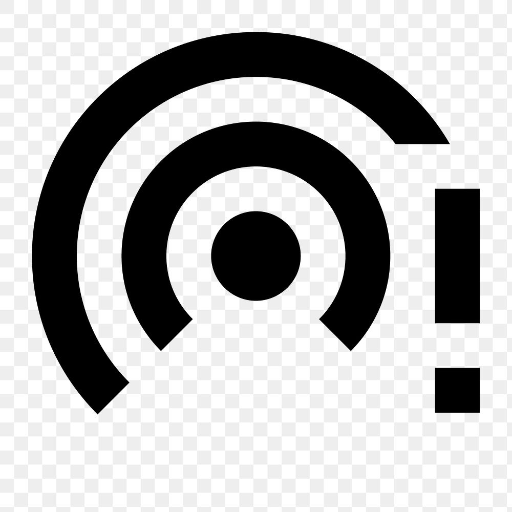 PNG Wifi Tethering Error, device icon, outline style