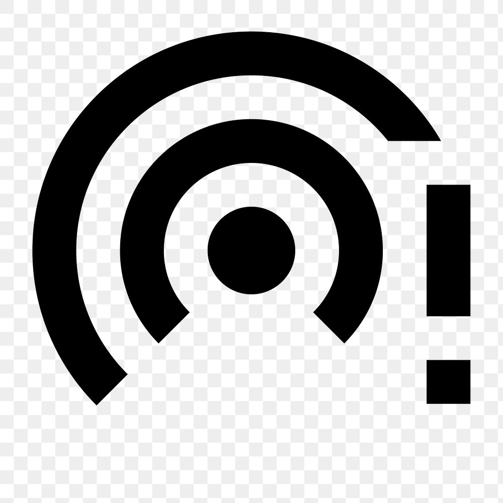 PNG Wifi Tethering Error, device icon, two tone style