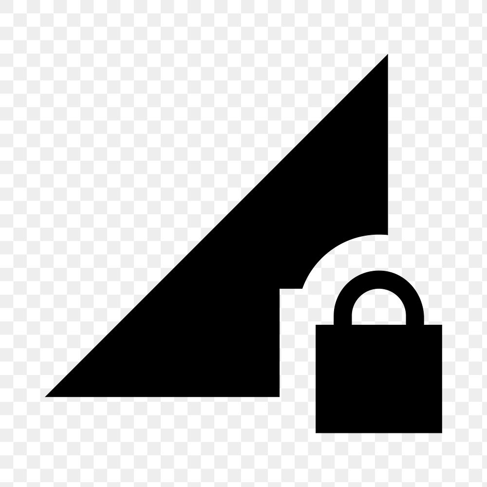 PNG notification icon, Network Locked, sharp symbol style