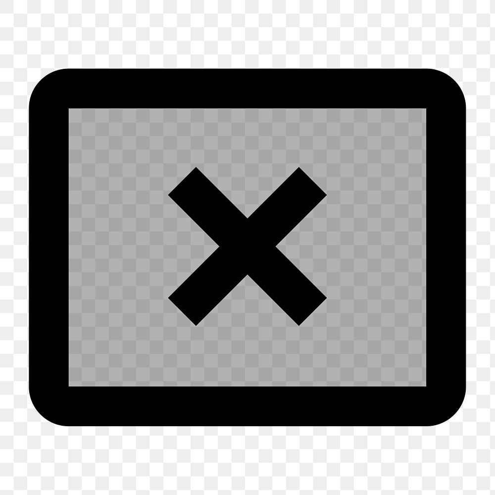 PNG Cancel Presentation icon, two tone style on transparent background