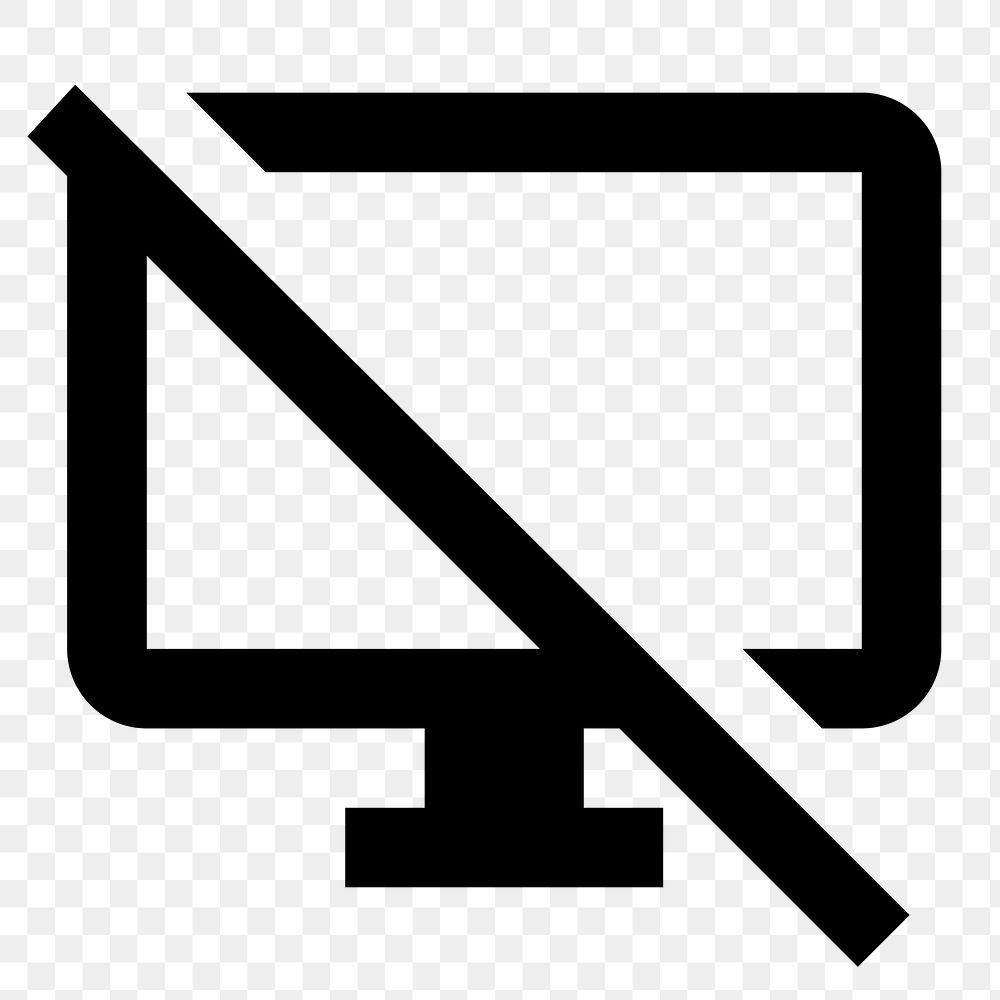 PNG Desktop Access Disabled icon, filled style, transparent background